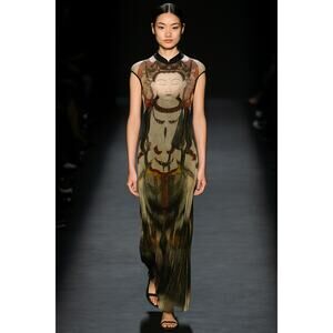 Vivienne Tam Rare‎ Kuan Yin buddha Maxi Dress MINT Condtion S